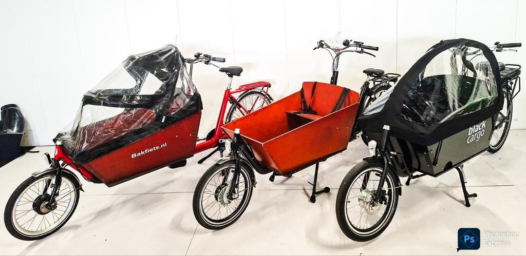 2 wiel Bakfiets ELEKTRISCH NIEUW - Bakfiets nl cargo long, Fietsen en Brommers, Fietsen | Bakfietsen, 3 kinderen, Info@azor.nl