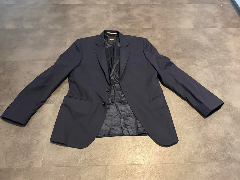 Hugo Boss Donkerblauw Pak - Maat 48, Ophalen of Verzenden, Zo goed als nieuw, Maat 48/50 (M), Blauw