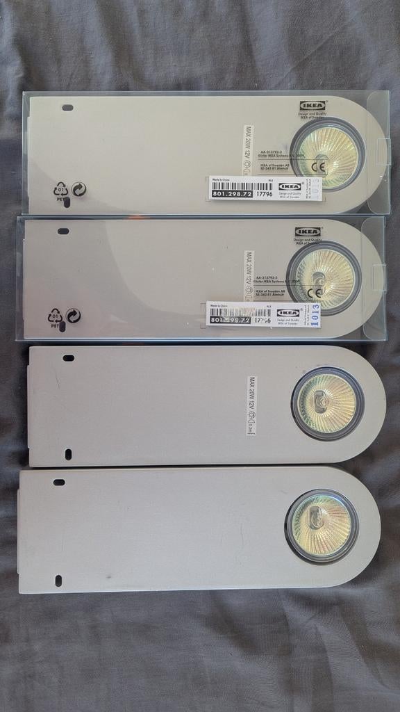 4 Nieuwe Ikea Inreda Spotlights - Kastverlichting, Minder dan 30 watt, Halogeen (gloei)lamp, Nieuw, Overige fittingen