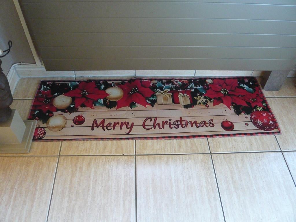 kerst deurmat kleedje Merry Christmas 118x38cm, Diversen, Kerst, Ophalen of Verzenden, Nieuw