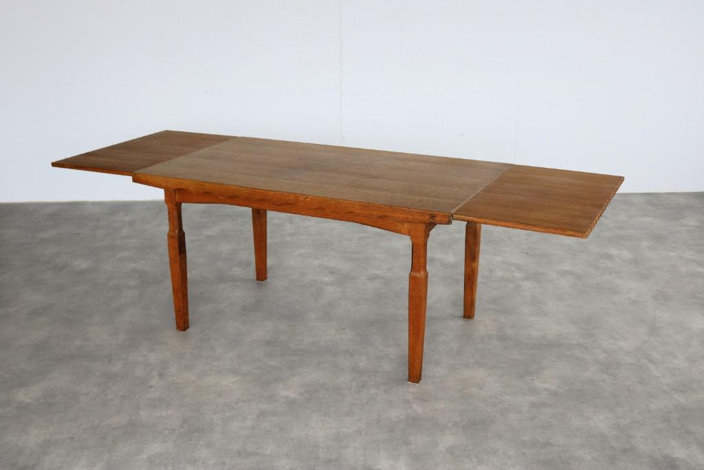 brutalist eettafel | vintage tafel | eiken | Kjaernulf, Huis en Inrichting, Tafels | Eettafels, Gebruikt, 100 tot 150 cm, Eikenhout