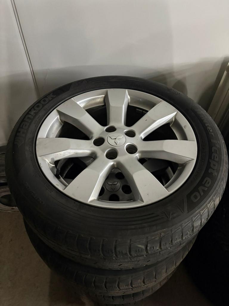 Mitsubishi Outlander Velgen met Winterbanden 18 inch 5x114, Ophalen, Gebruikt, Mitsubishi