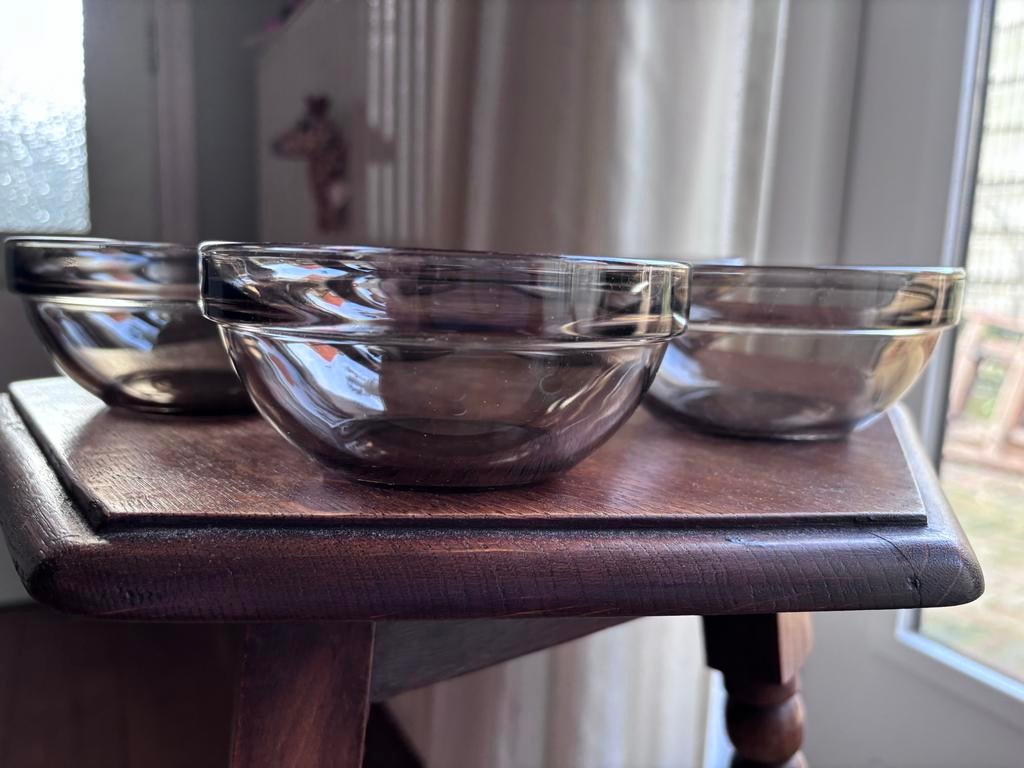 Arcoroc France Rookglas Schaaltjes - 5 Stuks, Ophalen, Overige stijlen, Glas, Schaal of Schalen