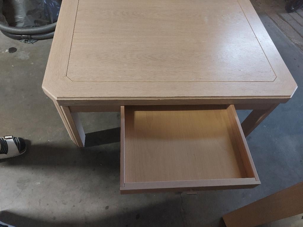 Salontafel - Eikenhout - White Wash - 100x100 cm, Ophalen, Gebruikt, 50 tot 100 cm, 50 tot 100 cm