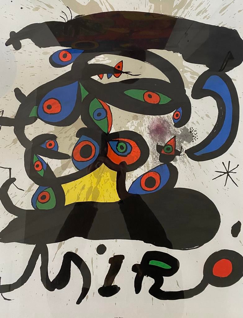 Miro tentoonstellings affiche Gallerie Maeght Paris 1971, Huis en Inrichting, Gebruikt, Onbekend, Ophalen of Verzenden, Print