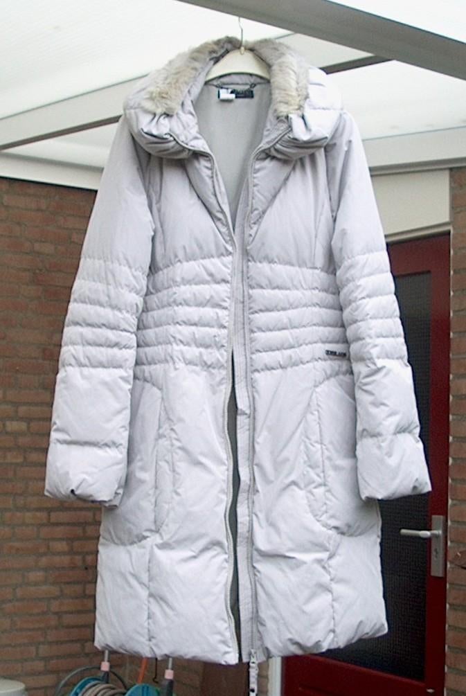 TwinSet Simona Barbieri 36/38 (kiezelkleur) lange DONS jas, Ophalen, Twinset, Overige kleuren, Zo goed als nieuw