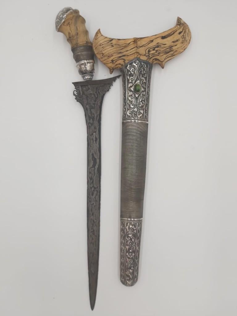 Antieke Keris Bali Nusantara Bulan Tumanggal Jaglir KTB32, Antiek en Kunst, Verzenden