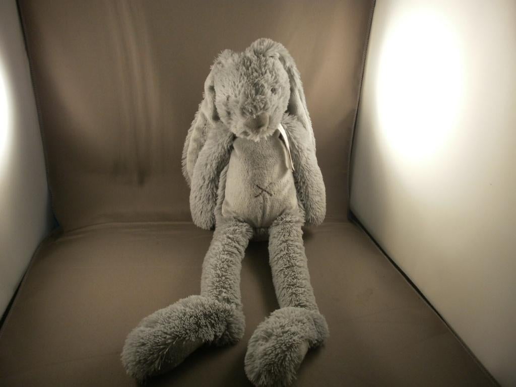 happy horse konijn richie grijs harig en gladde velours, Ophalen of Verzenden, Zo goed als nieuw, Konijn