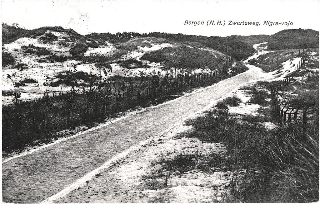 80566 Bergen  Zwarteweg Nigra Vojo 1936 Postzegel afgeweekt, Ophalen of Verzenden, 1920 tot 1940, Gelopen, Noord-Holland