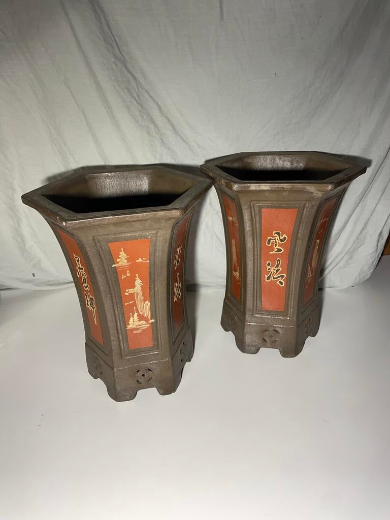 Oosterse plantenpotten set, Ophalen of Verzenden