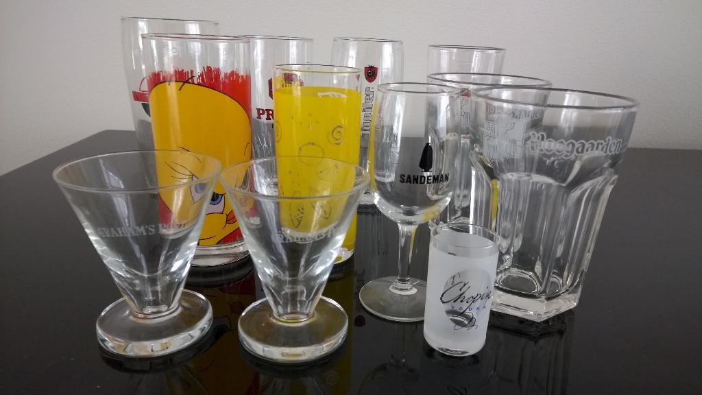 -Allerlei reklame / merk glazen, Ophalen of Verzenden, Nieuw, Overige typen