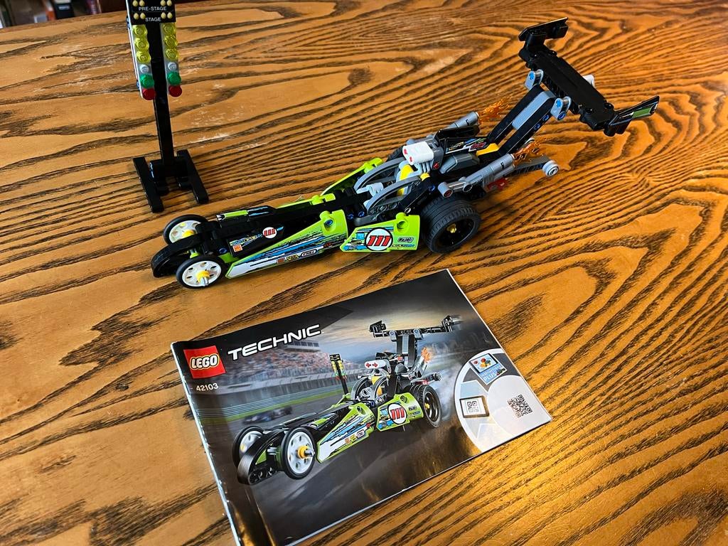 Lego Technic 42103 Dragracer - Compleet!, Ophalen, Zo goed als nieuw, Complete set, Lego