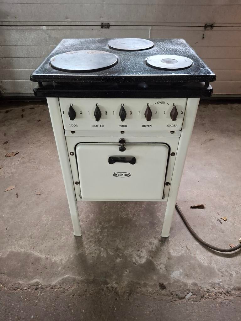 Antiek Inventum Elektrisch Fornuis - 55x55x80 cm, Witgoed en Apparatuur, Fornuizen, Ophalen, Gebruikt, Minder dan 85 cm, Hete lucht