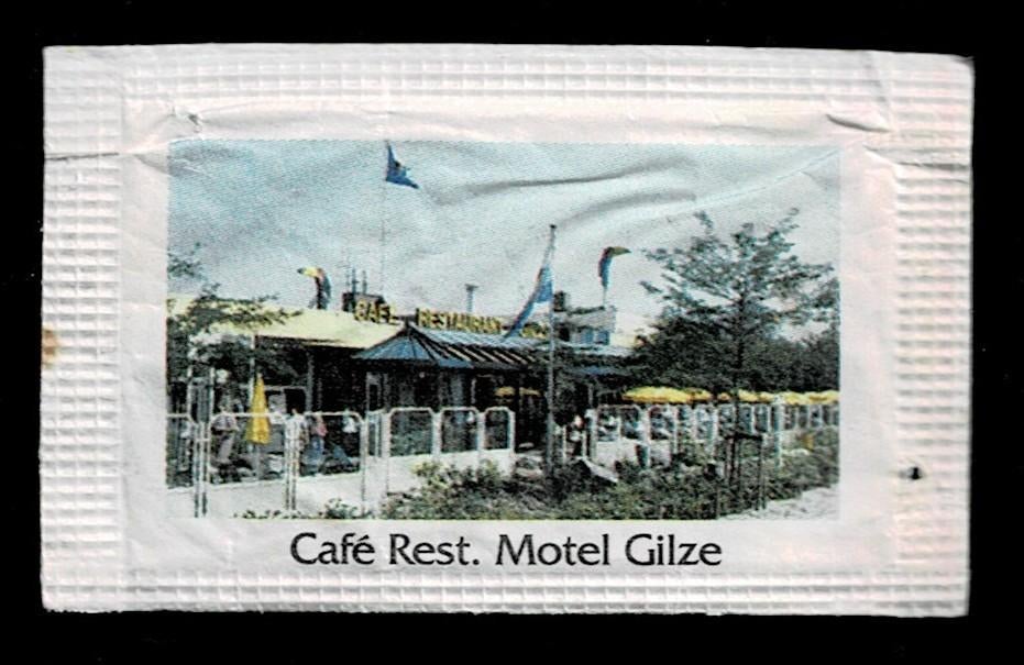 suikerzakje 891 v.d.Valk Café Rest. Motel Gilze, Ophalen of Verzenden, Nederland