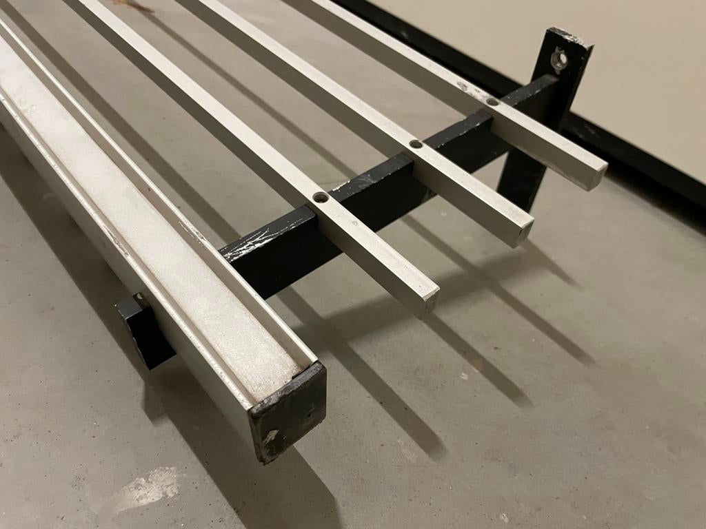 Vintage Kledingrek/Jassenrek Aluminium, Antiek en Kunst, Kunst | Designobjecten, Ophalen of Verzenden