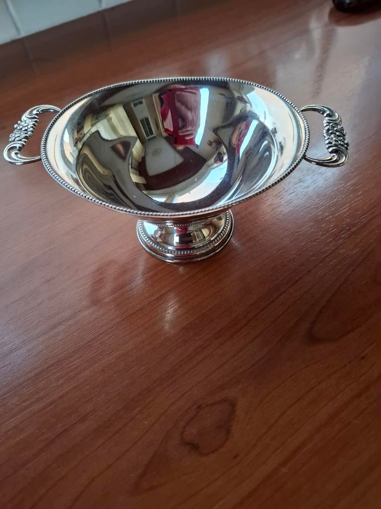 Verzilverd Suikerpotje/Bonbonschaaltje, Ophalen of Verzenden, Zilver