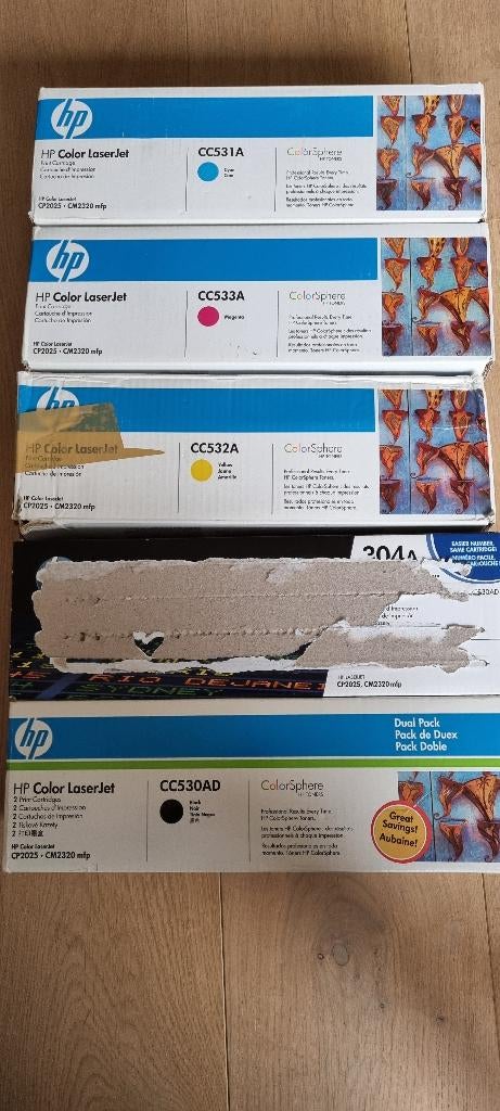 HP toners voor de CP2025 en CM2320 laserprinter, Ophalen of Verzenden, Nieuw, Toner, HP