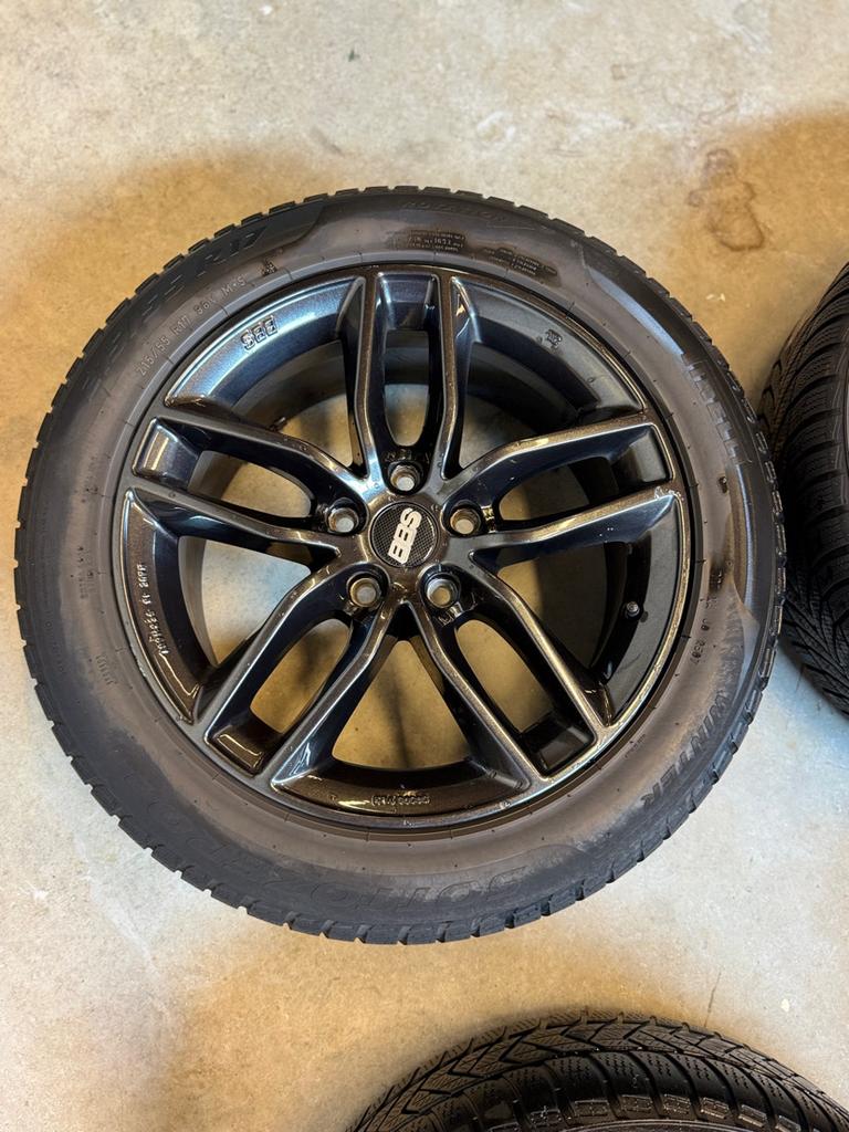 Orginele BBS set met winterset, 6,5mm profieldiepte, Ophalen, 215 mm, 17 inch, Winterbanden