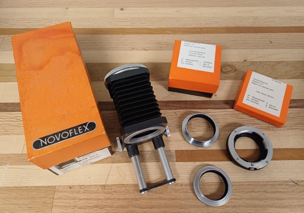 Novoflex Bal-S balg en schroeflenzen, Ophalen of Verzenden, Gebruikt, Telelens