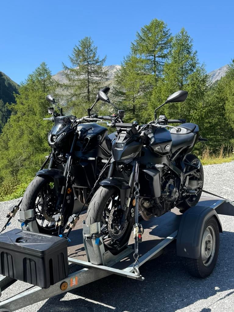 ☀️ Te huur - Geremde motoraanhanger met inrijklem, Aanhangwagen