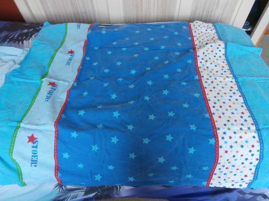 beddengoed dekbedhoes stoer blauw kussensloop dekbedovertrek, Gebruikt, Dekbedovertrek, Ophalen of Verzenden, Jongetje of Meisje