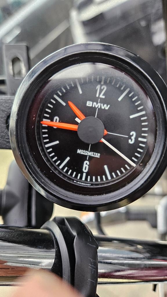 BMW klokje, witte cijfers voor /6 types, 1974, zeldzaam, Motoren, Onderdelen | BMW, Gebruikt, Ophalen of Verzenden