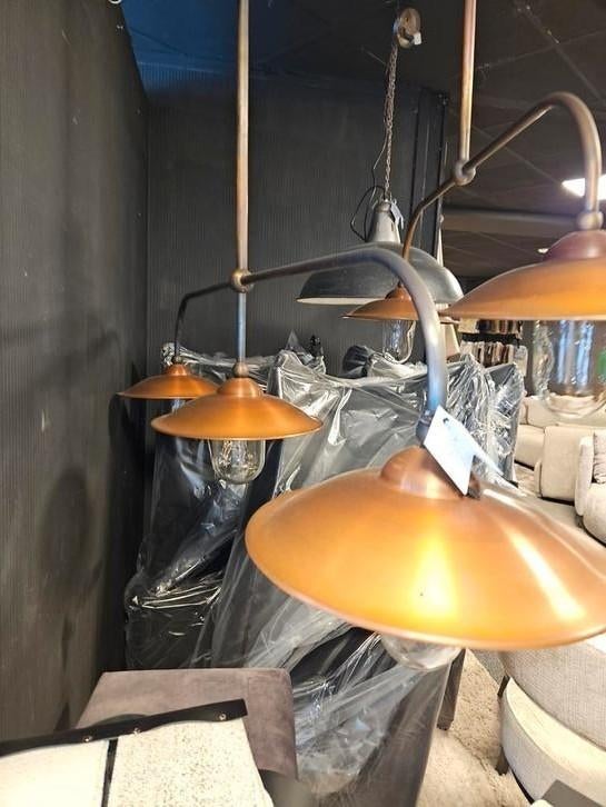 Koper brons biljard lamp ks verlichting hanglamp, Ophalen of Verzenden, Nieuw, Minder dan 50 cm