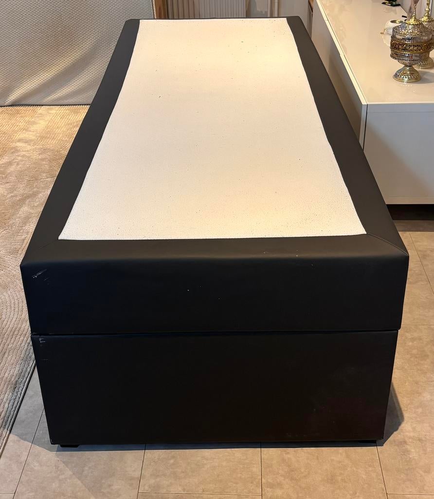 Eenpersoons boxspring met opbergruimte, Huis en Inrichting, Slaapkamer | Boxsprings, Gebruikt, 80 cm, 200 cm, Eenpersoons, Ophalen