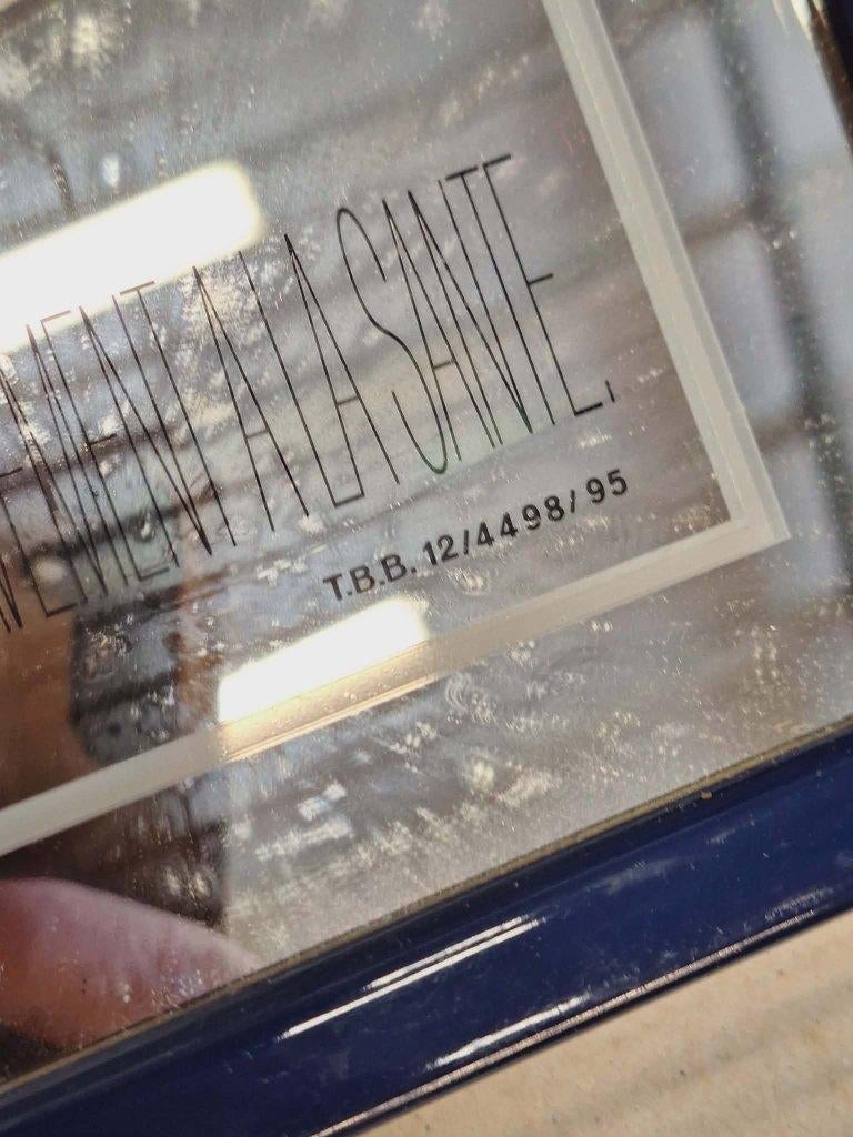 Vintage reclame spiegel van Samson halfzware shag., Ophalen, Reclamebord, ., Nieuw