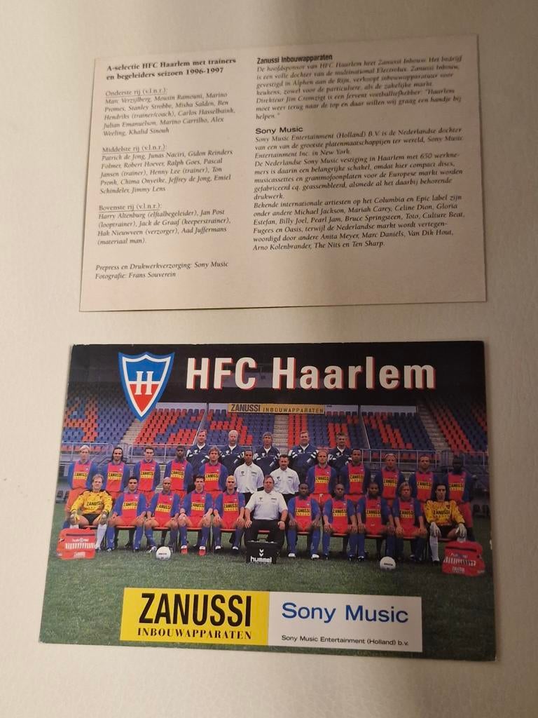 HFC Haarlem Teamfoto seizoen 1996-1997, Ophalen of Verzenden, Gebruikt, Ajax