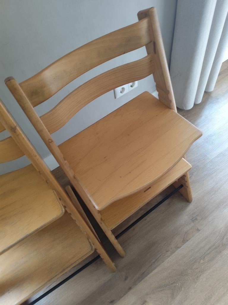 Twee Stokke Tripp Trapp kinderstoelen, Ophalen, Gebruikt, Meegroeistoel
