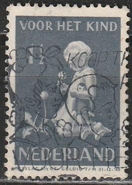 129. Nederland 374 gest. Kinderzegel, Postzegels en Munten, Postzegels | Nederland, Verzenden, T/m 1940, Gestempeld