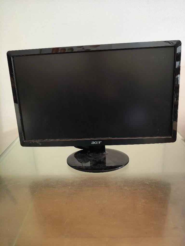 Acer S191HQLbd 18,5" monitor zwart, incl. adapter, Ophalen, Acer., Zo goed als nieuw, Overige resoluties