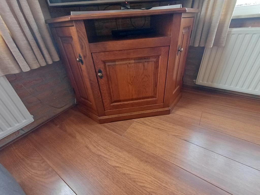 Kersenhouten TV-kastje, Ophalen, Gebruikt, 45 tot 65 cm, 70 cm of meer