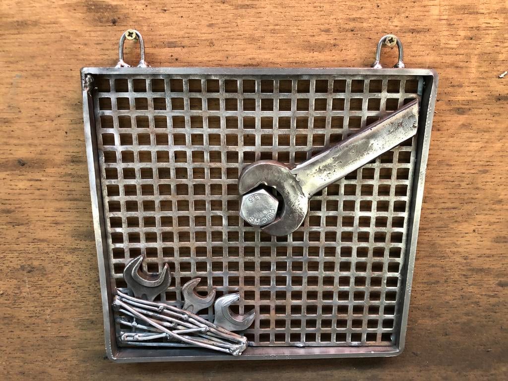 Metalen muurstuk vogelnest - (scrap art), Verzenden, Nieuw