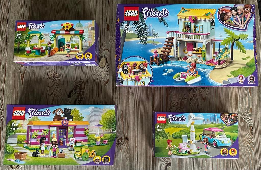 Vier complete Lego Friends sets, Kinderen en Baby's, Speelgoed | Duplo en Lego, Gebruikt, Lego, Complete set, Ophalen