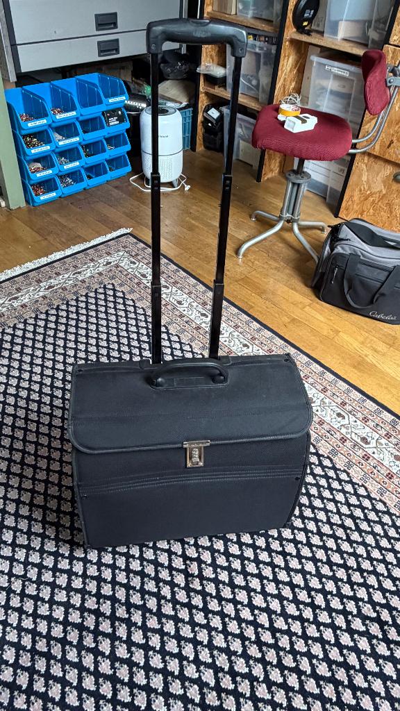 Samsonite laptop reistas roltrolley groot!, Ophalen, 17 inch of meer, Gebruikt, Trolleytas