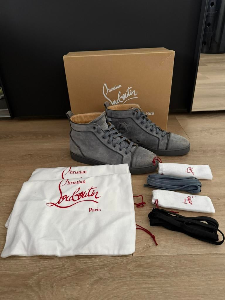 Christian Louboutin Paris Louis Orlato Flat Veau Velours/GG, Overige kleuren, Overige typen, Ophalen of Verzenden, Zo goed als nieuw