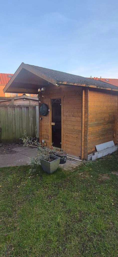 Complete buiten sauna - zelf demonteren, Sport en Fitness, Sauna, Ophalen, Gebruikt, Complete sauna