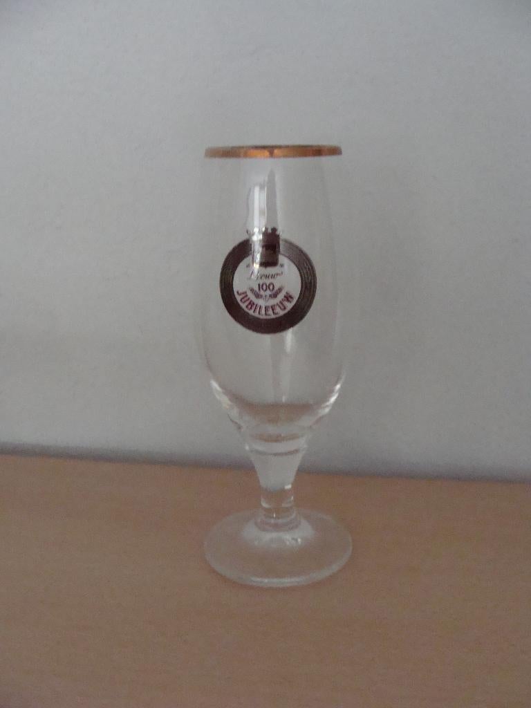 Bierglas Leeuw 100 JUBILEEUW - 1 glas aanwezig, Verzamelen, Biermerken, Ophalen of Verzenden, Nieuw, Glas of Glazen, Leeuw