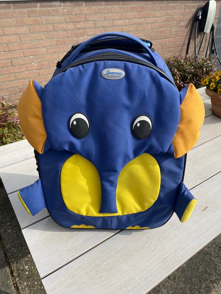 Samsonite Sammies olifant rolkoffer met wieltjes, 30 tot 40 cm, Blauw, Overige typen, 40 tot 50 cm