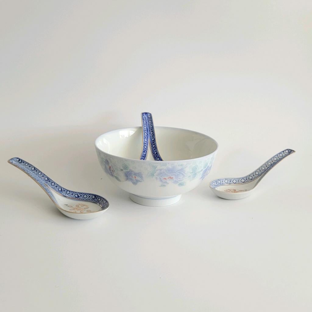 Izgs Oosters servies kom met lepels set, Ophalen of Verzenden