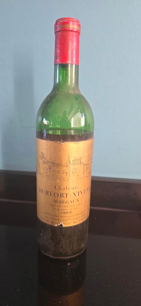 Château Durfort-Vivens Margaux 1969 - Rode Wijn, Verzamelen, Ophalen of Verzenden, Frankrijk, Rode wijn