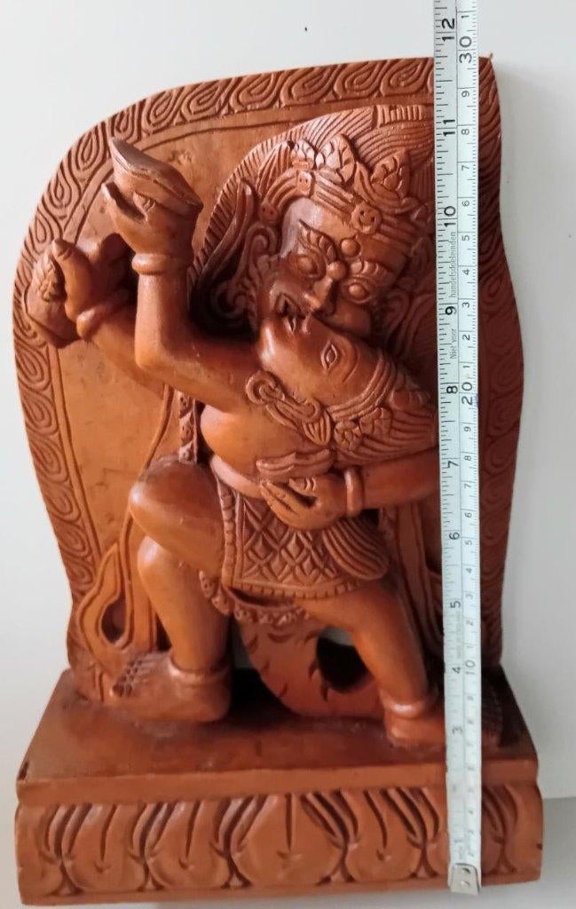 Zeer grote hand gesneden mahoniehouten religie beeld boeddha, Ophalen of Verzenden, Gebruikt