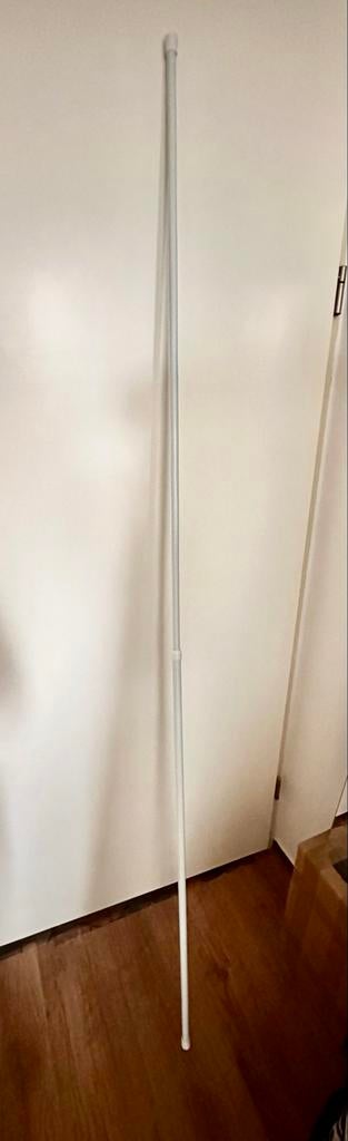 Witte uitschuifbare paal, 180cm, Ophalen of Verzenden, Gebruikt