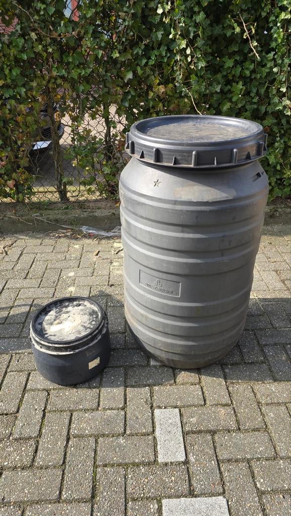 Regenton circa 200 liter - Ideaal voor tuin en milieu, Ophalen, Kunststof, Gebruikt, 150 liter of meer
