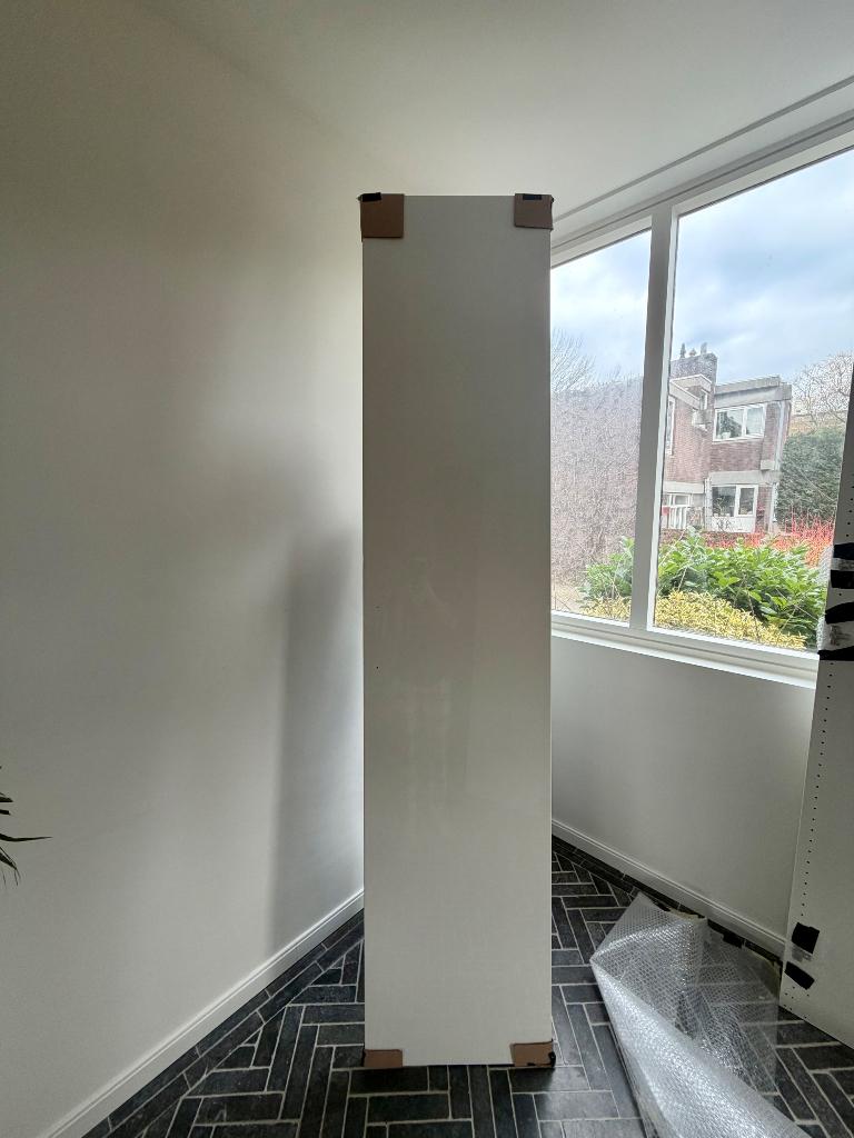 Pax basiselement 50x58x236,deur Fardal (wit&glans) 6 lades +, 200 cm of meer, 50 tot 100 cm, Zo goed als nieuw, Overige houtsoorten