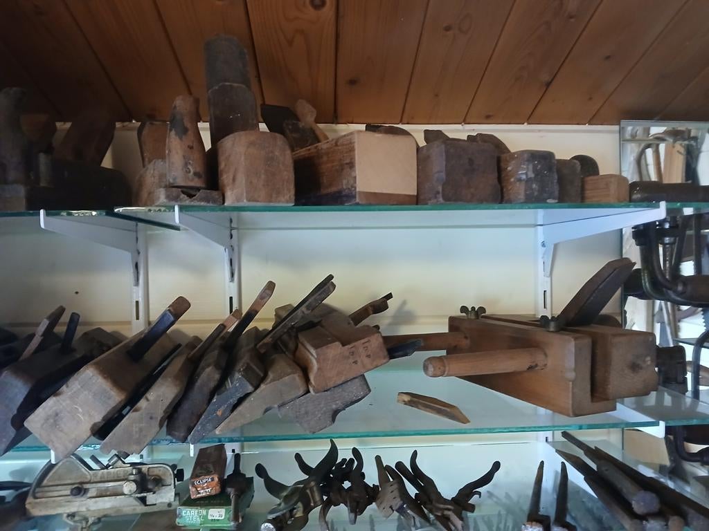 Oud gereedschap, schaven, zagen en decoratie-artikelen, Antiek en Kunst, Ophalen of Verzenden