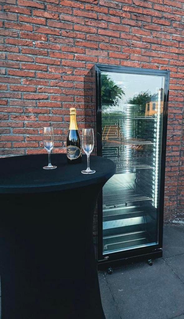 Koelkast huren? Stijlvolle displaykoelkasten vanaf €55 p/dag, Ophalen, Zonder vriesvak, 200 liter of meer, 160 cm of meer