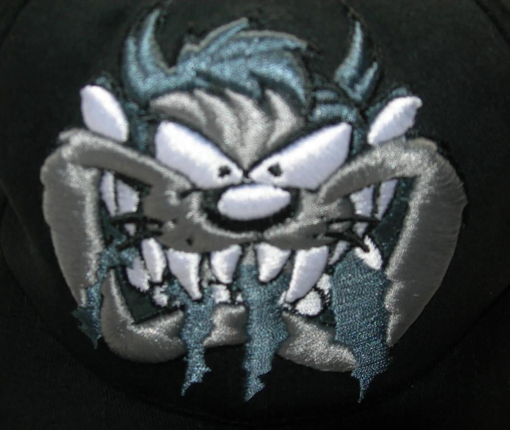 Taz tasmanian devil vintage black snapback cap large face, Info@taurusvintage.nl, Weg en Land, Nieuw, Looney tunes